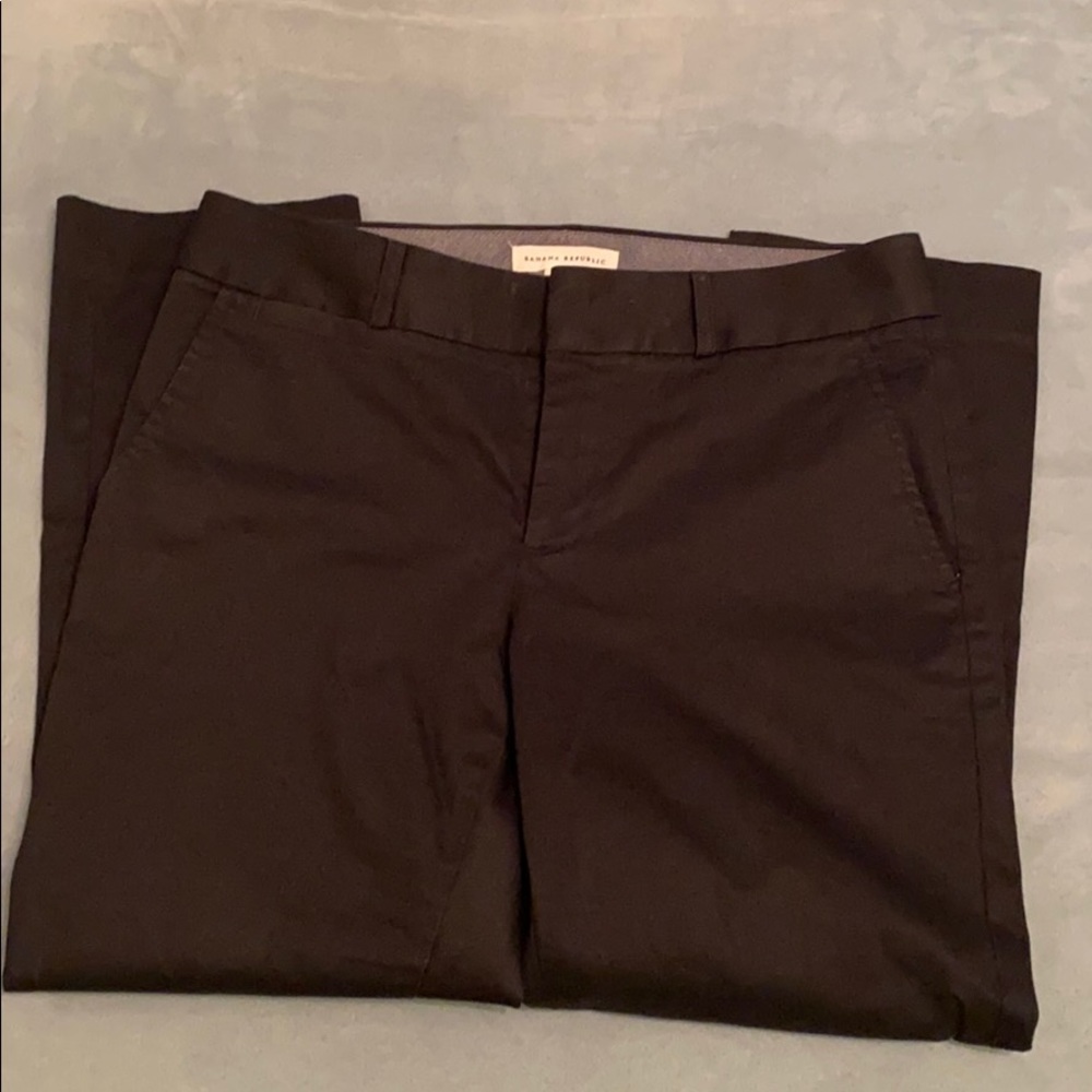 Banana Republic Black Cropped Ankle Slacks